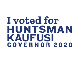 Kaufusi Sticker by Huntsman for Governor 2020