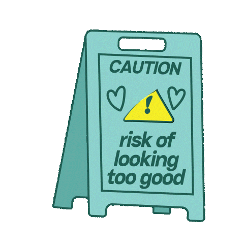 Caution Sticker by Moxie Beauty