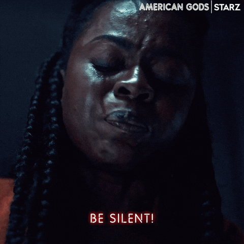 Shut Your Mouth GIF by American Gods