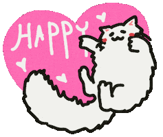 Happy ねこ Sticker