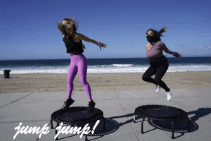 Trampoline Rebounder GIF by Hip Shake Fitness