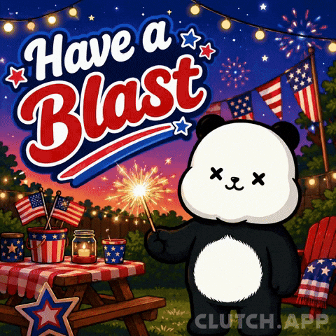 Independence Day Party GIF by Kanpai Pandas