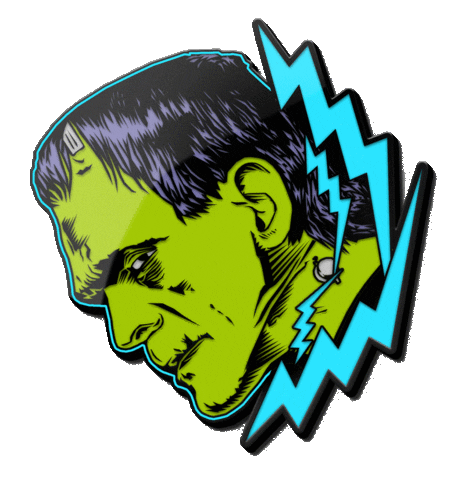 Bride Of Frankenstein Halloween Sticker by Han Cholo