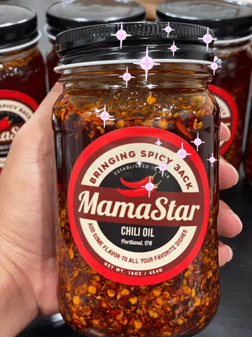 Mamastarchilioil spicy hot sauce mamastar mama star GIF