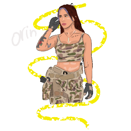 Israel Aga Guns Sticker by Aga-Guns by Orin Juli