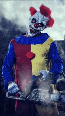 Killer Clown Returns Scare Prank GIF