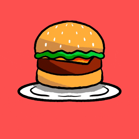 Food Burger GIF by JenChibi