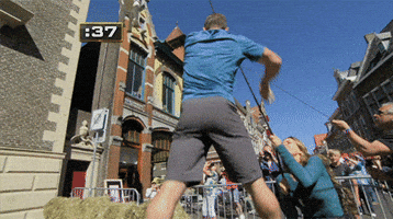 cbs team couple exercise rope GIF