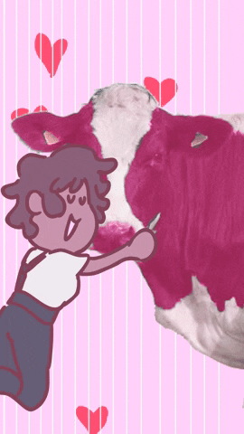 Cow Strawberry GIF