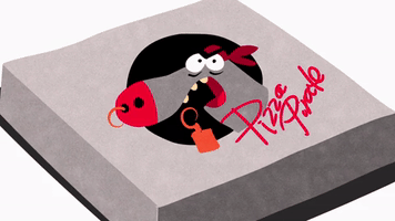 metteileneholmriis cute animation pizza surprise GIF