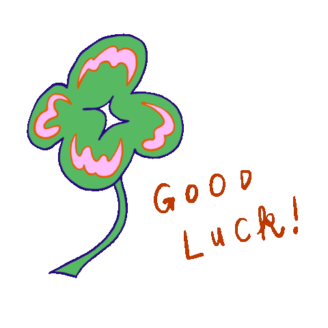Illustration Good Luck Sticker