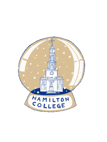 Snow Globe Chapel Sticker by Hamilton College