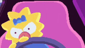 Driving Maggie Simpson GIF