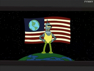 Futurama Waving GIF
