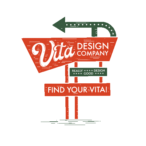 Arrow Sign Sticker by Vita Design Co.