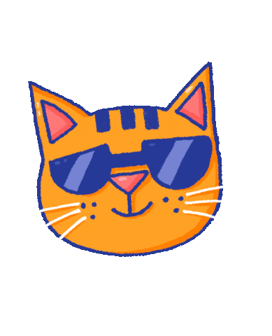 Cool Cat Sticker by Steph Stilwell
