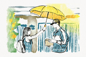 Umbrella Love GIF