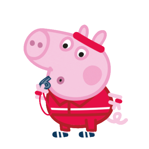Go Red Card Sticker by Peppa Pig