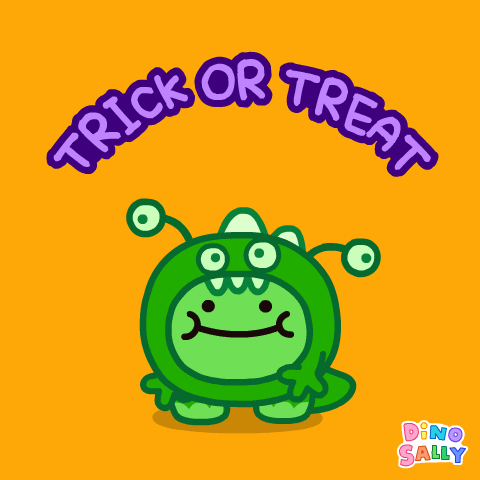 Happy Trick Or Treat GIF by DINOSALLY
