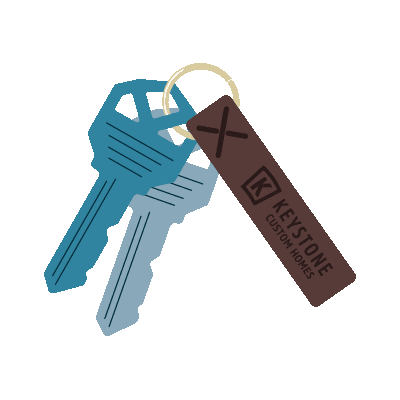 Keys New Home Sticker by Keystone Custom Homes
