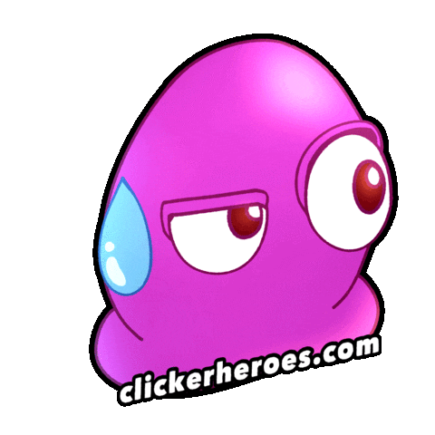 Suspicious Clicker Heroes Sticker by Playsaurus