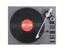 Record Player Vinyl Sticker by Beefeater Gin