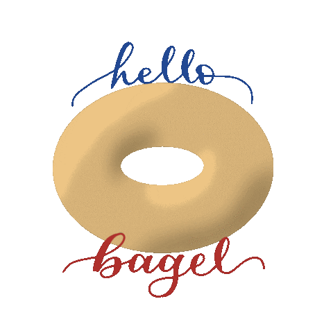Bagel Hello Sticker