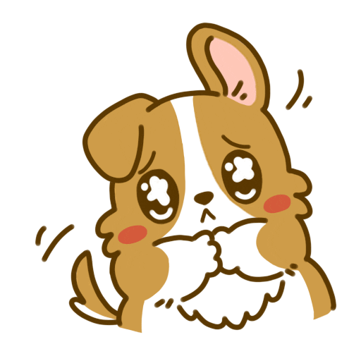 Cartoon gif. A sweet little corgi wags it tail and gives the classic "puppy eyes" look, one ear flopped over, as it begs for something--a treat, perhaps?