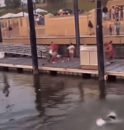 person falling into water gif