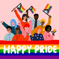 Gay Pride Rainbow GIF by Hello All