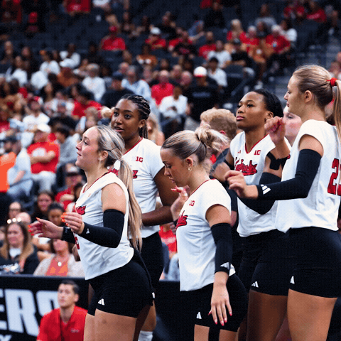 Nebraska Volleyball Dancing GIF by Huskers
