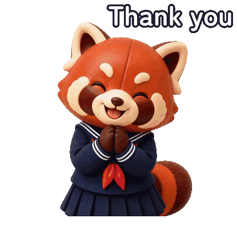 English Thank You Sticker by LazyingArt · Aya & Lala