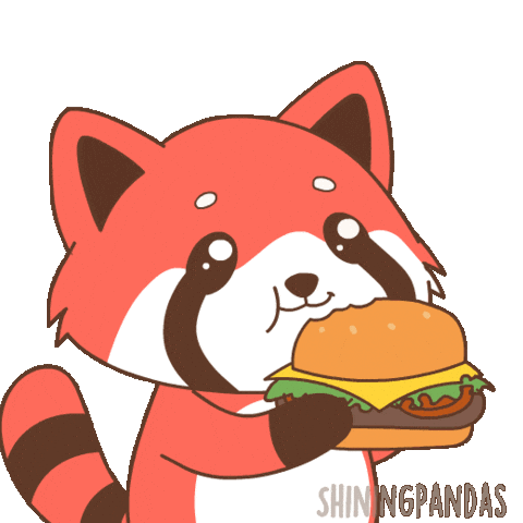 Red Panda Eating Sticker