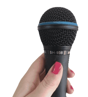 Microfoon Sticker by Echt Presenteren