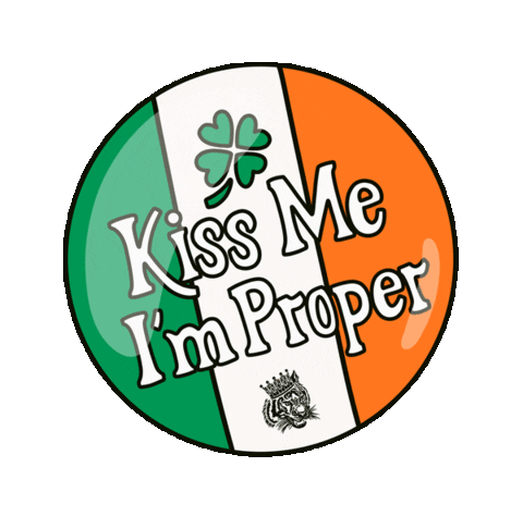 St Patricks Day Kiss Sticker by properwhiskey