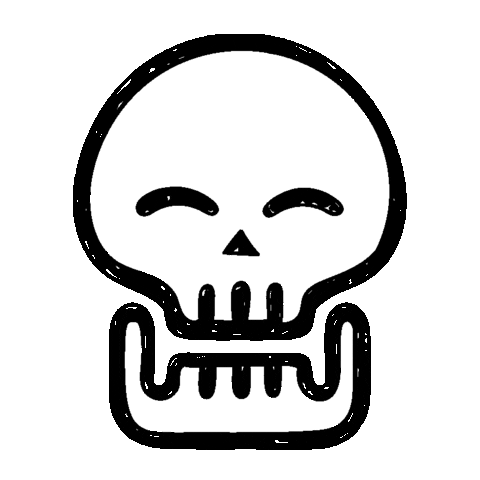 Laugh Skull Sticker by Gregory Darroll