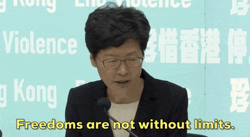 hong kong protests carrie lam freedoms are not without limits GIF