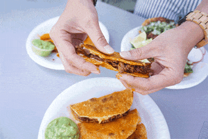 dinelaofficial yum cheese taco mexicanfood GIF
