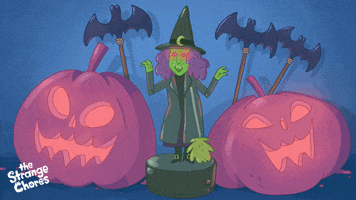 Ludo_Studio halloween scary witch pumpkin GIF