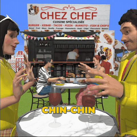 Chin Chin Drinking GIF