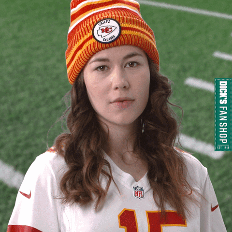 Kansas City Chiefs Kiss GIF by DICK'S Sporting Goods