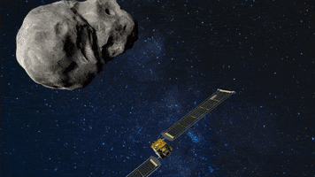 JHUAPL nasa impact dart asteroids GIF
