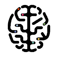 latendauv colors university think brain Sticker