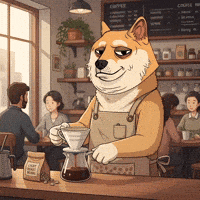 Shiba Inu Coffee GIF by Doge Pound