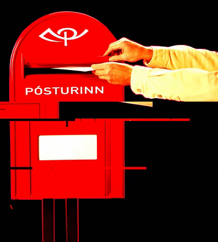 islandspostur post letter mail mailbox GIF
