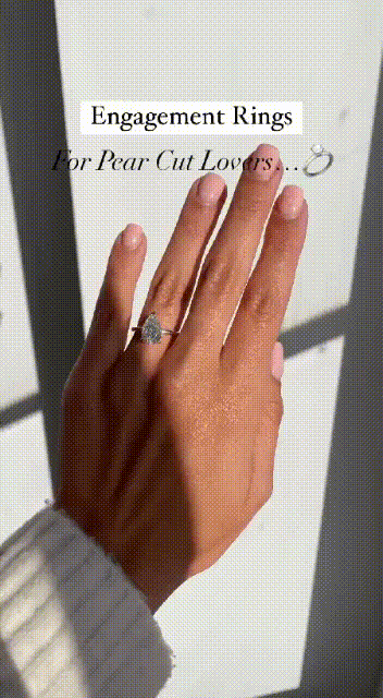 ShivShambuDiamonds bold pear shape diamond pear cut engagement ring pear shape love GIF