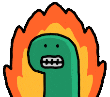 Fire Dinosaur Sticker by Joguman Studio