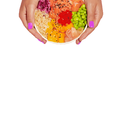 Poke Bowl Here You Go Sticker by I Love Poke