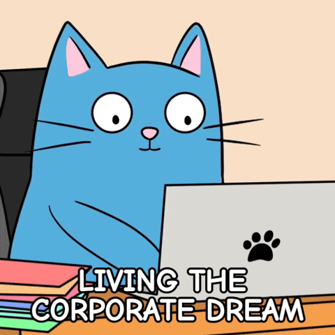 Blue Cat Dreaming GIF