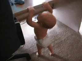 baby working out GIF